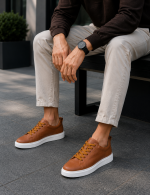 Ανδρικά ταμπά δερμάτινα casual Sneakers HG175542T