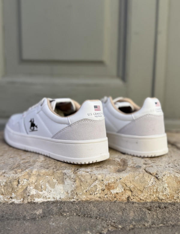 U.S. Grand Polo λευκά ανδρικά casual sneakers GPM23250