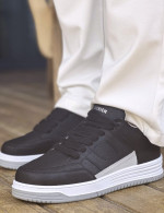 Ανδρικά μαύρα- γκρι Sneakers με λαστιχένια σόλα CH2410