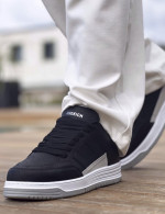 Ανδρικά μαύρα- γκρι Sneakers με λαστιχένια σόλα CH2410