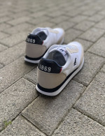 US Grand Polo ανδρικά λευκά-μπεζ sneakers  GPM413210