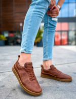 Ανδρικά ταμπά Sneakers δερματίνη με κορδόνια CH157T
