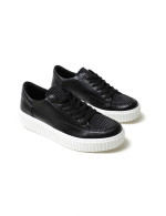 Ανδρικά ασπρόμαυρα Sneakers ανάγλυφο σχέδιο CH017