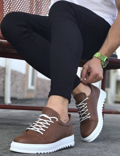 Ανδρικά ταμπά Sneakers με κορδόνια και τρουκς SLW152