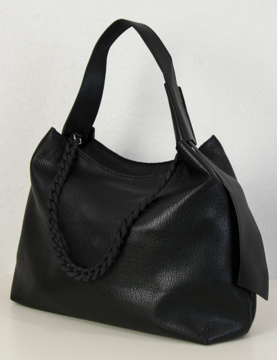 Γυναικεία μαύρη τσάντα ώμου δερματίνη JB145B