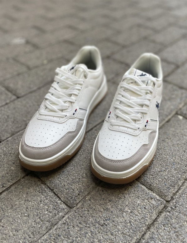 Us Grand Polo λευκά-μπεζ ανδρικά casual sneakers GPM424215