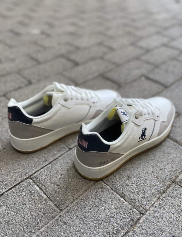 Us Grand Polo λευκά-μπεζ ανδρικά casual sneakers GPM424215