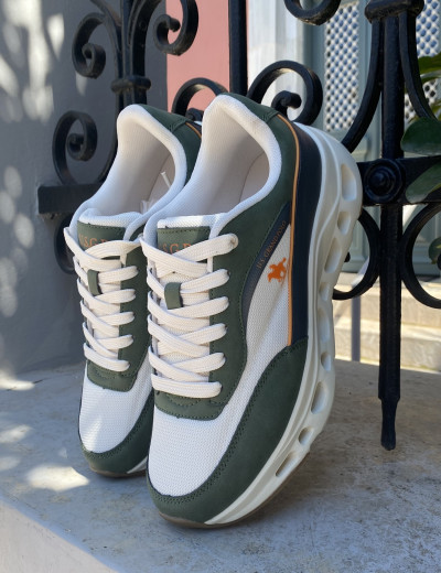 US GRAND POLO ανδρικά λαδί ανθρακί casual sneakers GPM4570561