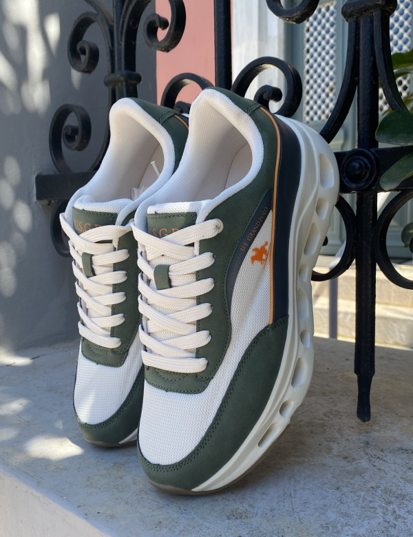 US GRAND POLO ανδρικά λαδί ανθρακί casual sneakers GPM4570561