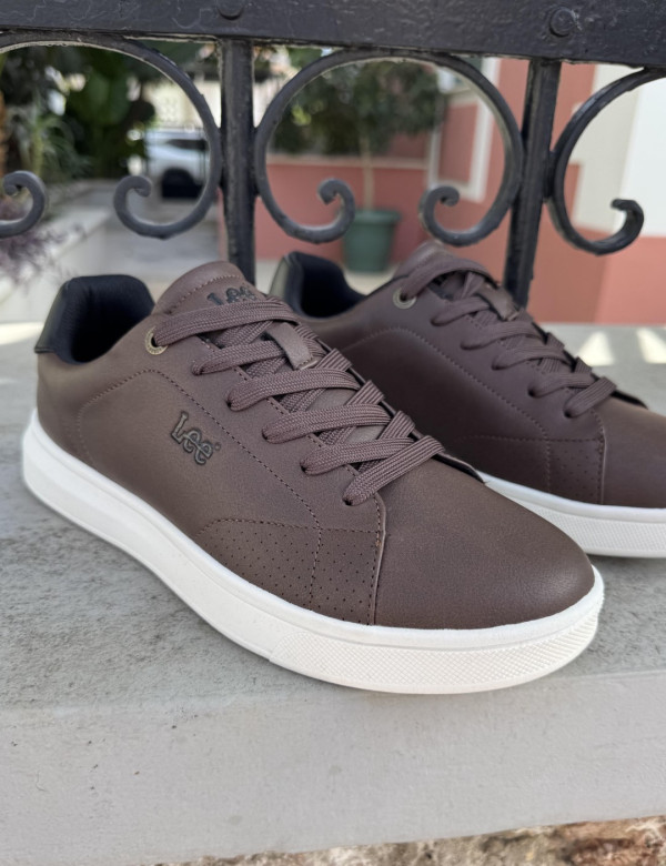 Lee ανδρικά καφέ casual sneakers 5026303434B