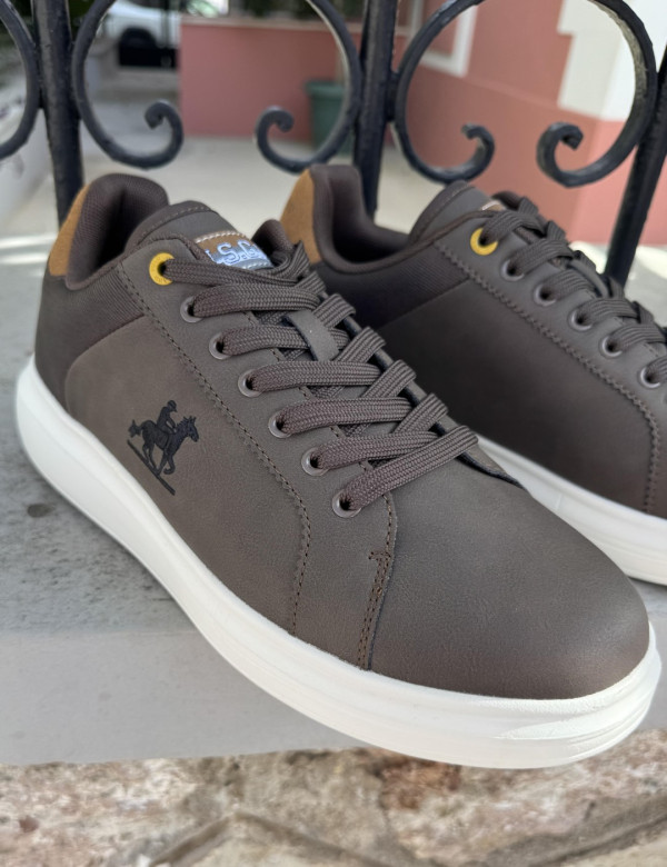 US GRAND POLO ανδρικά καφέ casual sneakers GPM21135K