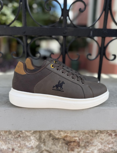 US GRAND POLO ανδρικά καφέ casual sneakers GPM21135K
