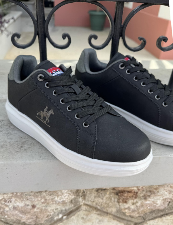 US GRAND POLO ανδρικά μαύρα casual sneakers GPM21135M