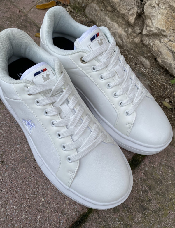 US GRAND POLO ανδρικά λευκά casual sneakers GPM21136