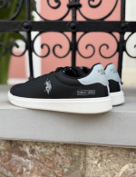 U.S. Polo Assn. ανδρικά ασπρόμαυρα casual sneakers BYRON001DBLK
