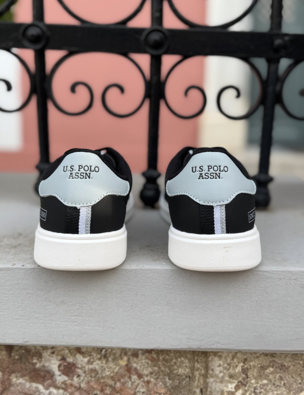 U.S. Polo Assn. ανδρικά ασπρόμαυρα casual sneakers BYRON001DBLK