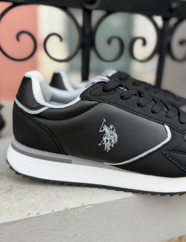 U.S. Polo Assn. ανδρικά μαύρα casual sneakers CHRIS001BLK