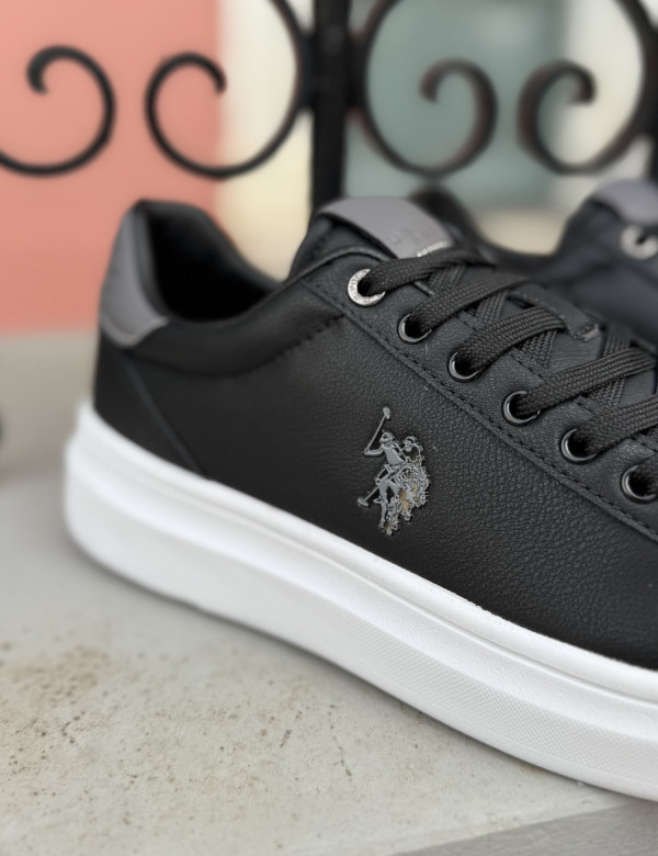 U.S. Polo Assn. ανδρικά ασπρόμαυρα casual sneakers CODY010ABLK