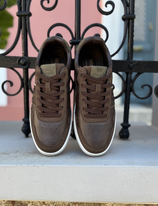 Wrangler αντρικά καφέ sneakers 2025300634B