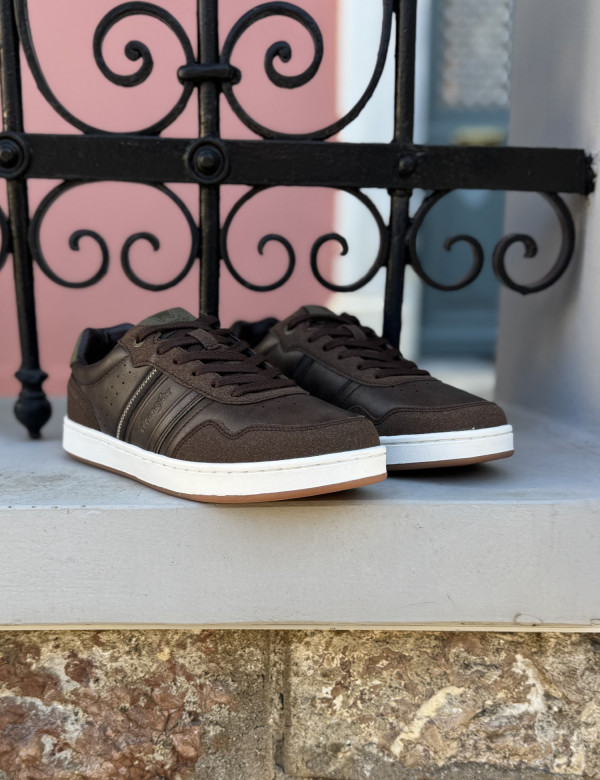Wrangler αντρικά καφέ sneakers 2025300634B