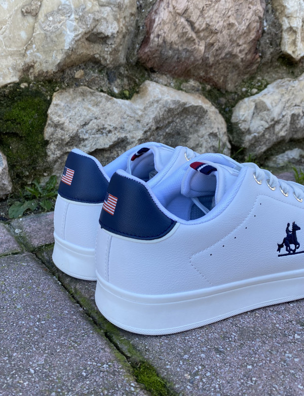 US GRAND POLO ανδρικά λευκά casual sneakers GPM524000