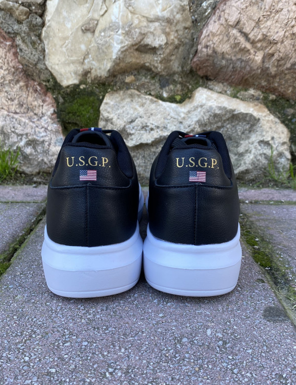 US GRAND POLO ανδρικά ασπρόμαυρα casual sneakers GPM21136M