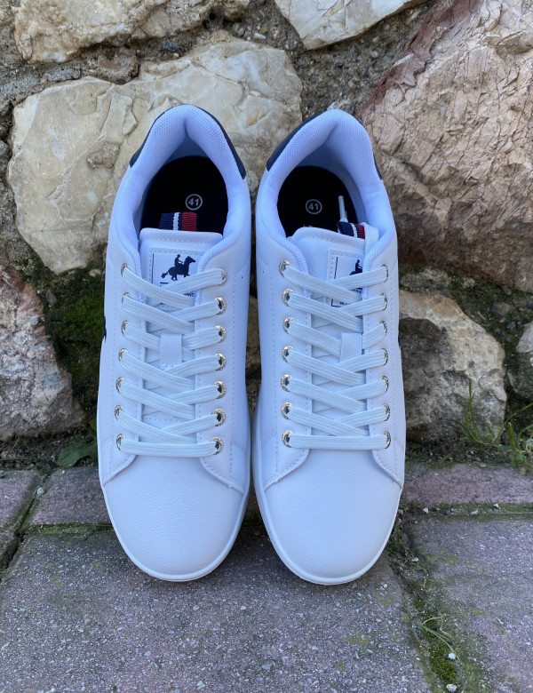 US GRAND POLO ανδρικά λευκά casual sneakers GPM524000