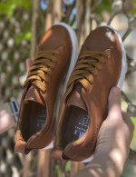 Ανδρικά ταμπά δερμάτινα casual Sneakers HG175542T