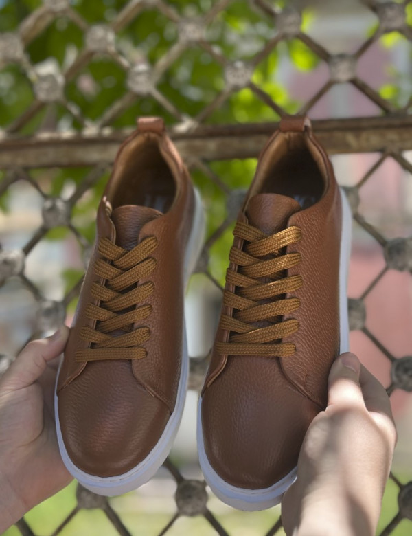 Ανδρικά ταμπά δερμάτινα casual Sneakers HG175542T