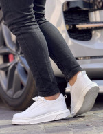 Ανδρικά λευκά Sneakers με λαστιχένια σόλα CH987W