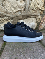 Ανδρικά ασπρόμαυρα Casual Sneakers δερματίνη με καθρέφτη CH251