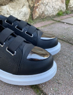 Ανδρικά ασπρόμαυρα Casual Sneakers δερματίνη με καθρέφτη CH251