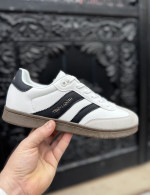 Teddy Smith ανδρικά λευκα sneakers με μαύρες-γκρι λεπτομέρειες 78815