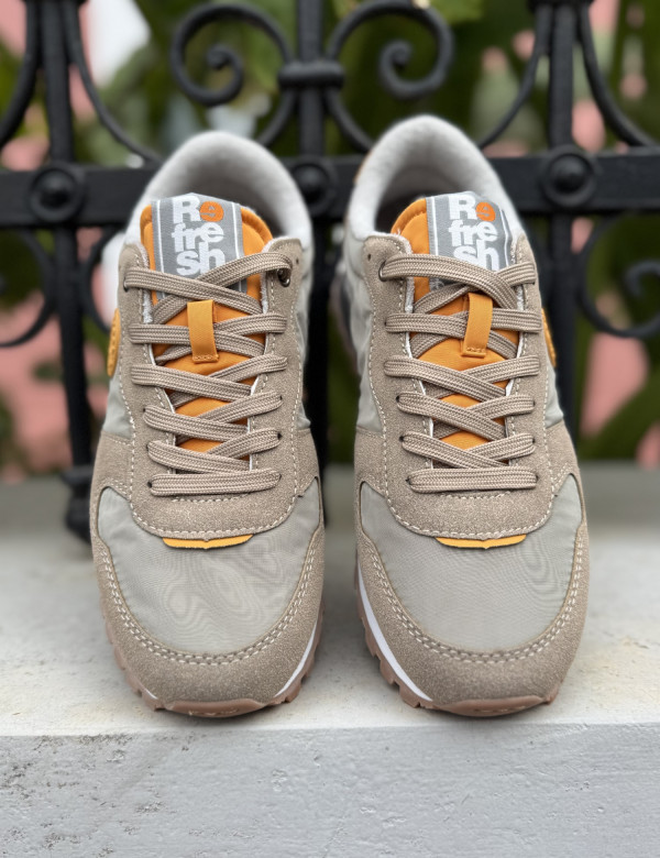 Refresh αντρικά λαδί sneakers με ύφασμα 175515L