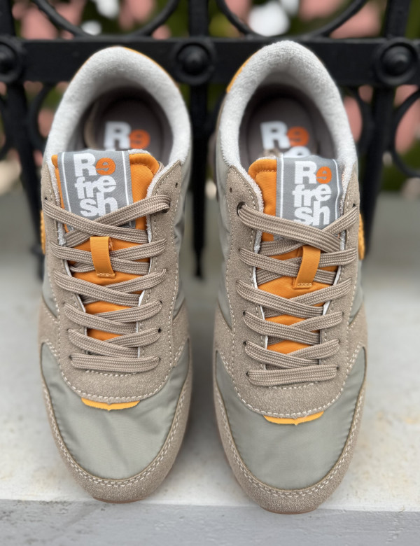 Refresh αντρικά λαδί sneakers με ύφασμα 175515L