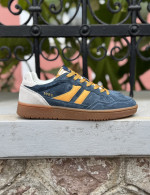 Teddy Smith ανδρικά μπλε sneakers με κίτρινες λεπτομέρειες 120595B