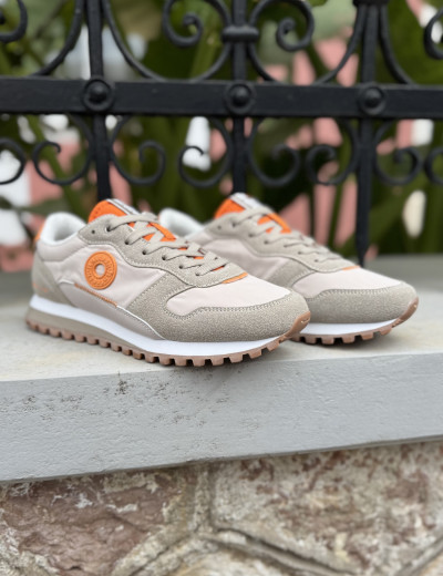 Refresh αντρικά μπεζ sneakers με ύφασμα 175515