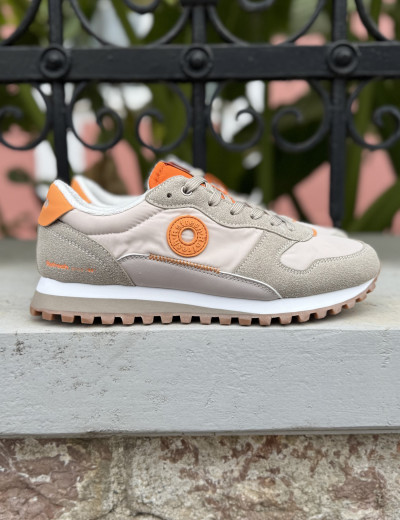 Refresh αντρικά μπεζ sneakers με ύφασμα 175515