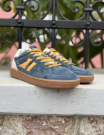 Teddy Smith ανδρικά μπλε sneakers με κίτρινες λεπτομέρειες 120595B