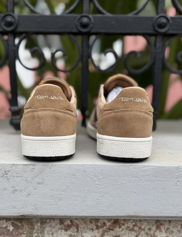 Teddy Smith ανδρικά κάμελ sneakers με μπλε λεπτομέρειες 120595