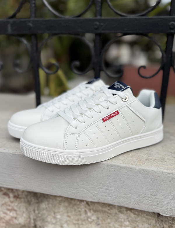 Teddy Smith ανδρικά λευκά sneakers 120628W