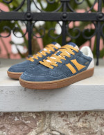 Teddy Smith ανδρικά μπλε sneakers με κίτρινες λεπτομέρειες 120595B