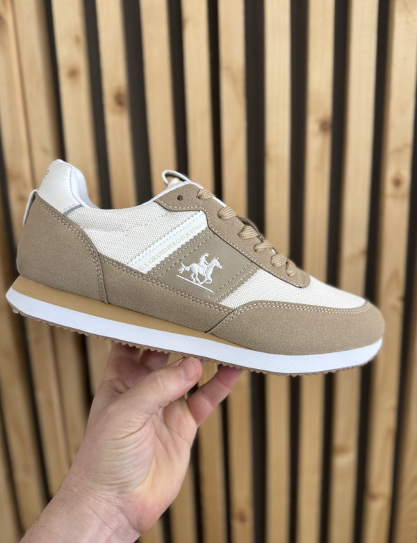 Us Grand Polo μπεζ ανδρικά casual sneakers GPM12160