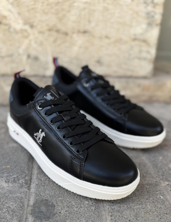 Us Grand Polo ανδρικά ασπρόμαυρα casual sneakers GPM23130