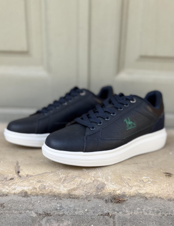 US GRAND POLO ανδρικά μπλε με καρό casual sneakers GPM21140