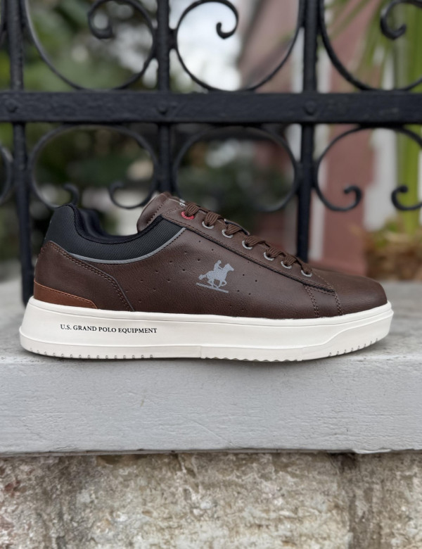 US GRAND POLO ανδρικά καφέ casual sneakers GPM21265K