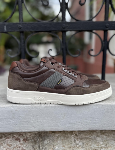 Lee ανδρικά καφέ casual sneakers 5026304534B
