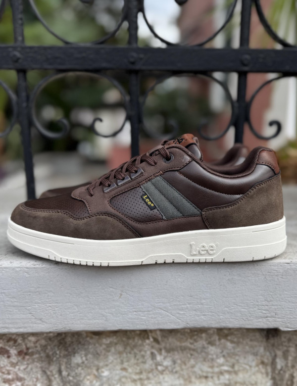 Lee ανδρικά καφέ casual sneakers 5026304534B