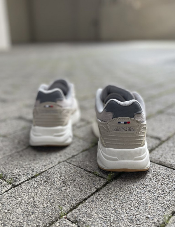 Us Grand Polo ανδρικά casual sneakers μπεζ GPM515100