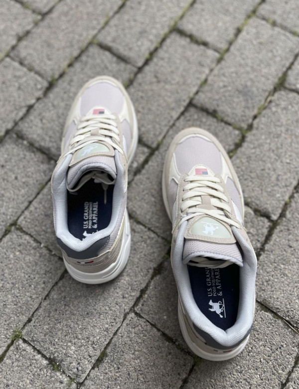 Us Grand Polo ανδρικά casual sneakers μπεζ GPM515100